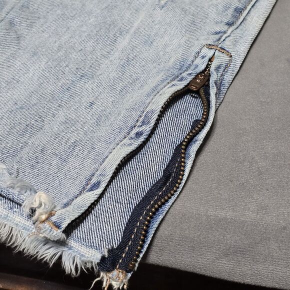 One x One Teaspoon Light Wash High Waist Freebird Zipper Ankle Jeans, Sz 26 - Picture 9 of 12